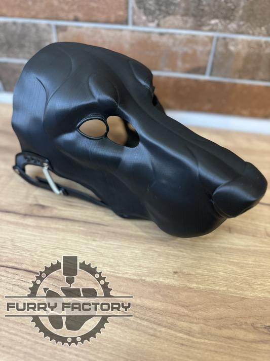 Doberman fursuit head base with moving jaw - realistic ( 3D printed )